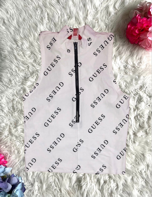 Polera Crop Guess sin Mangas